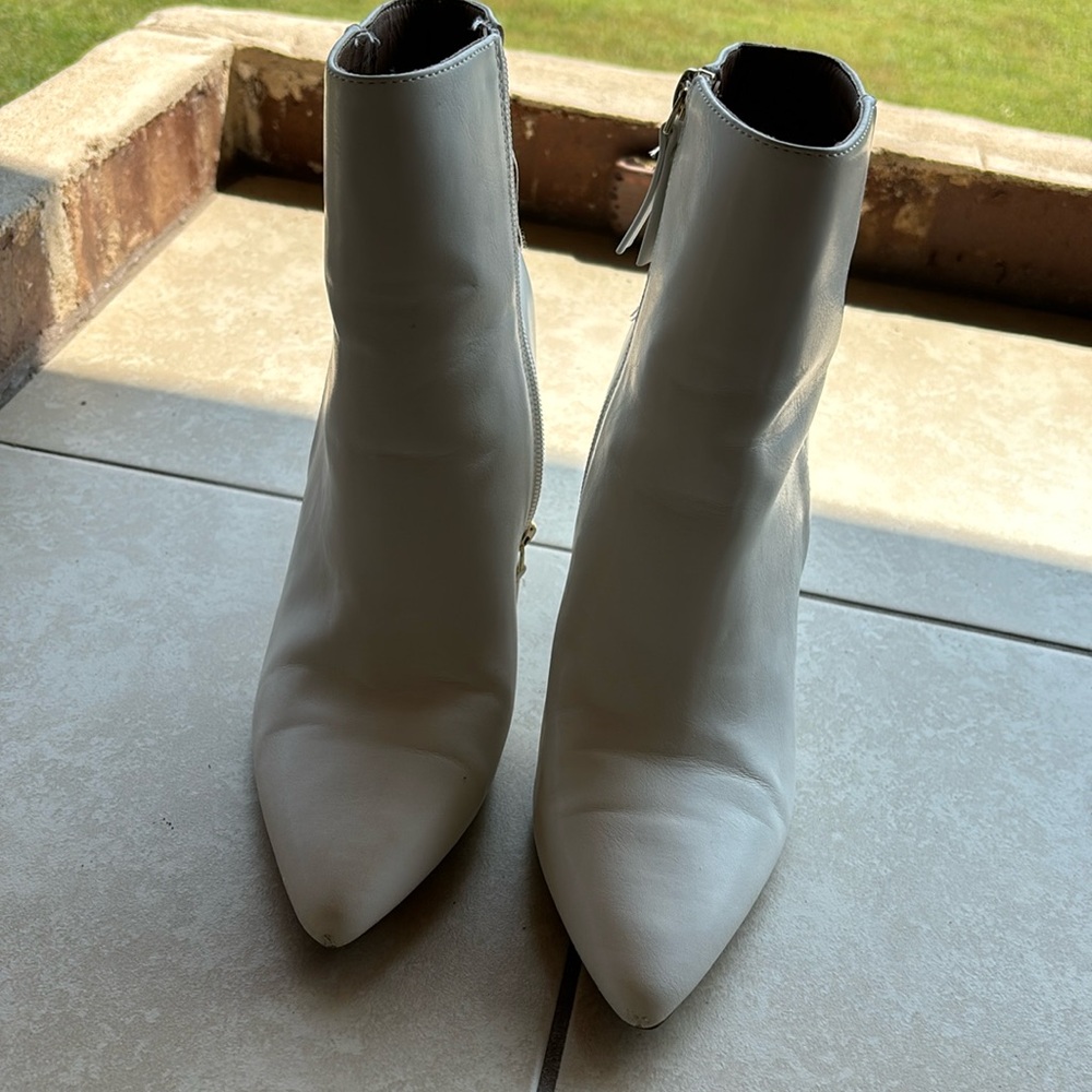 Madden Girl White Heel Boot